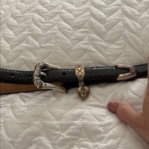 Black and Silver Brighton Belt XL